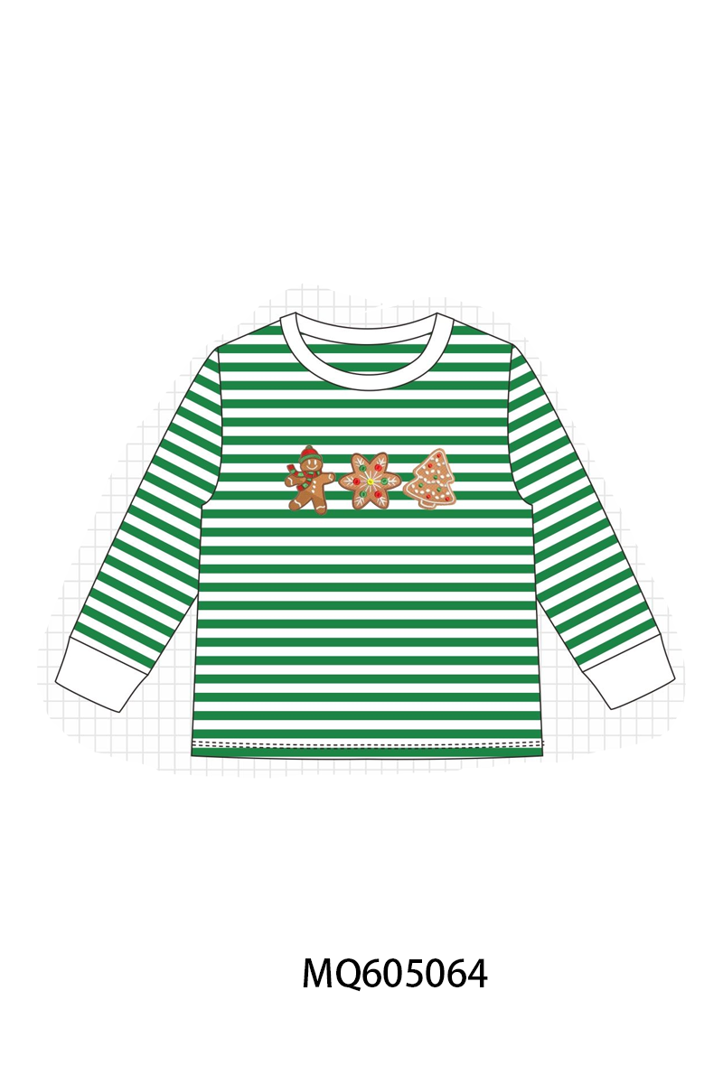 Green Christmas gingerbread appliqué collection-ETA early December
