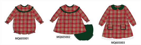PO91 Red plaid ruffle collection