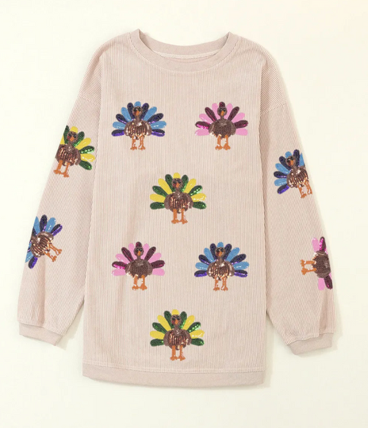Sequin Turkey Baggy Sweatshirt RTS