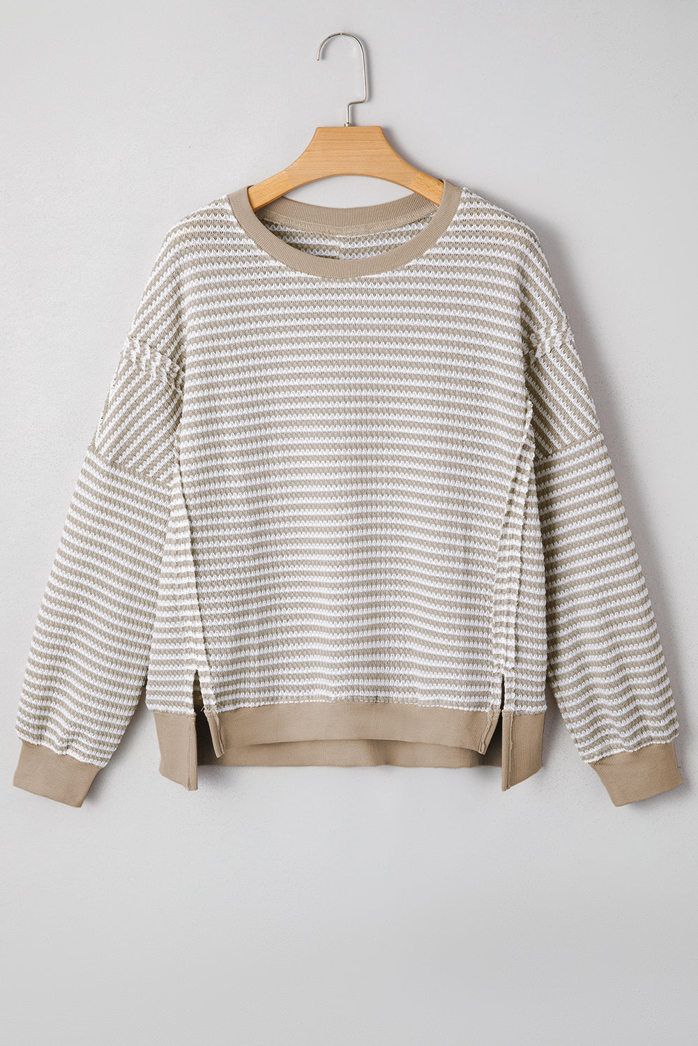 Stripe Ribbed Oversize Top FB