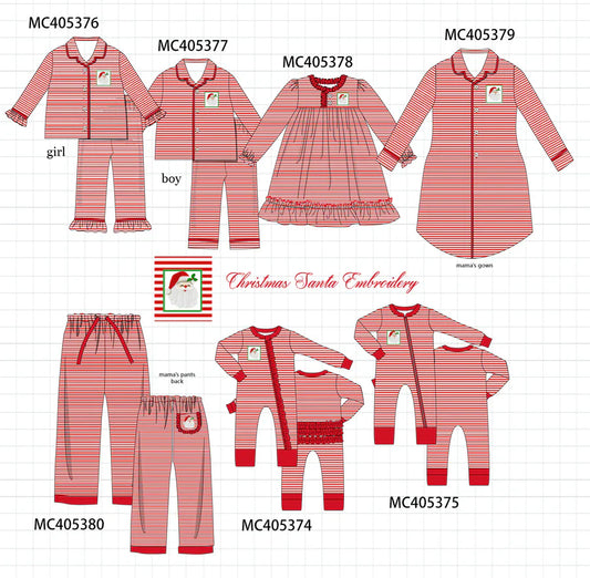 Santa Embroidered PJs - ETA Early October