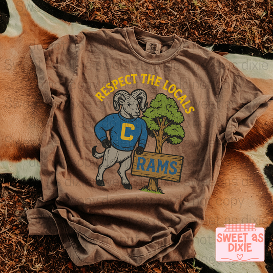 Chesterfield Rams Respect The Locals-Comfort Colors