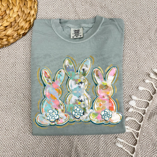 Water Color Bunny Tee-Comfort Colors