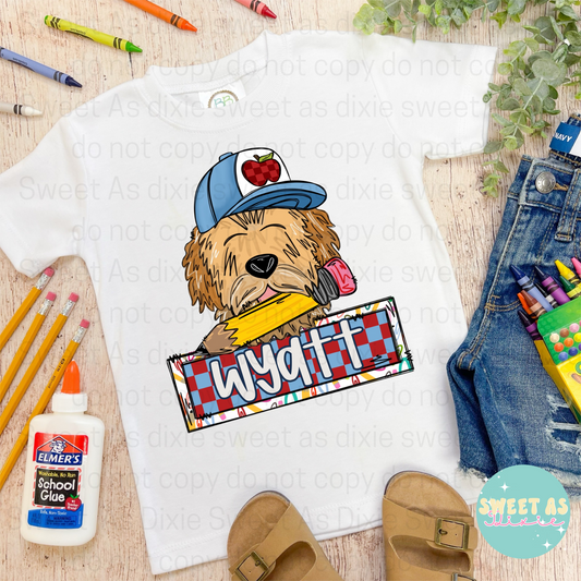 Boys Personalized Doodle Pencil Tee