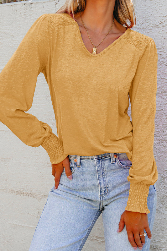 Shirred Shoulder Blouse