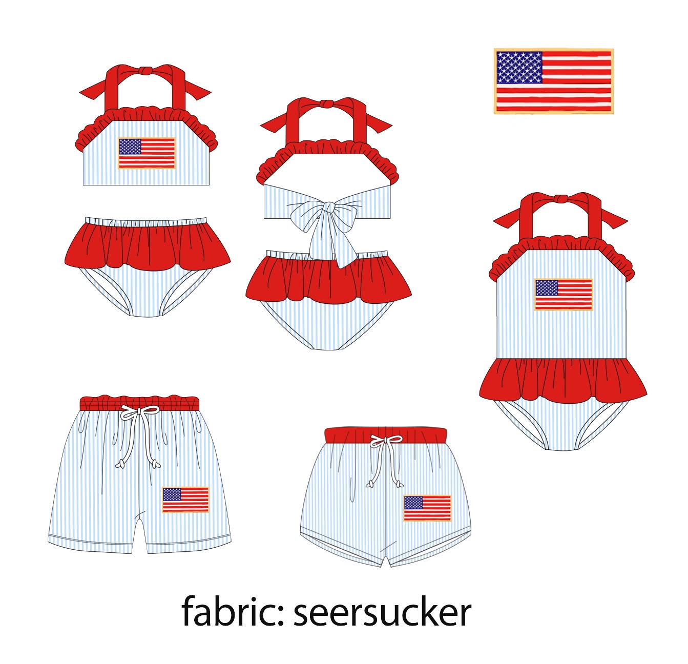 Southern Shores Seersucker Swim-ETA May