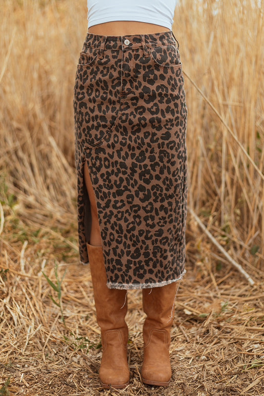 Leopard Midi Skirt FB
