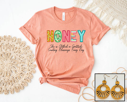 Honey- Floral Stitch