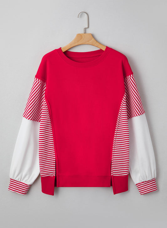 Striped Sleeve Sweatshirt