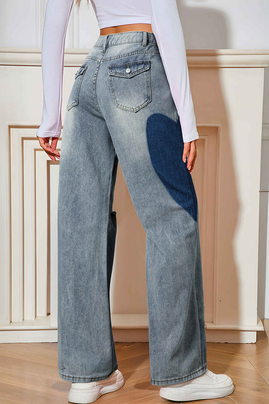 Blue Vintage Heart Jeans Preorder-ETA NOVEMBER