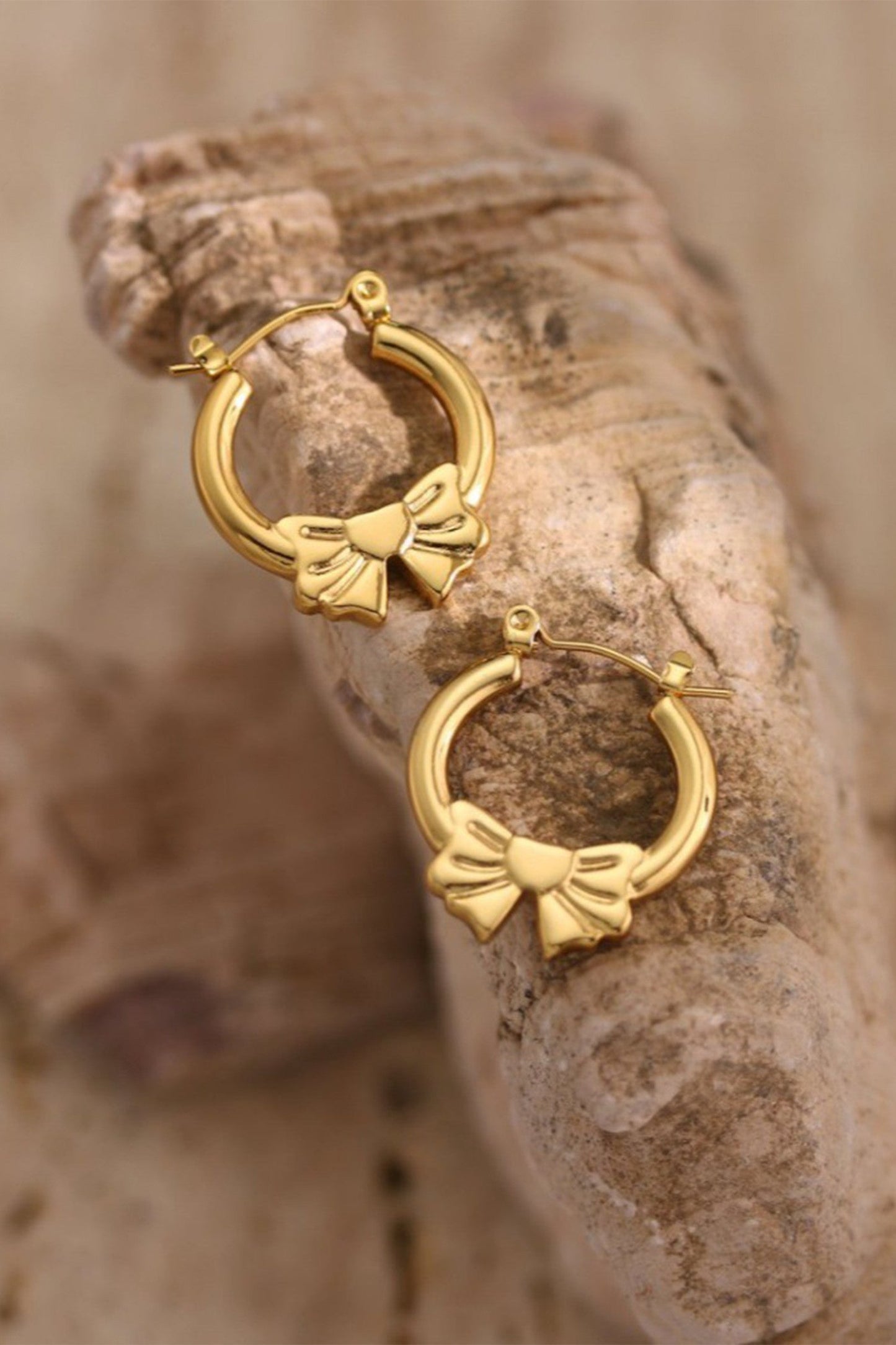 Bow Hoop Earrings