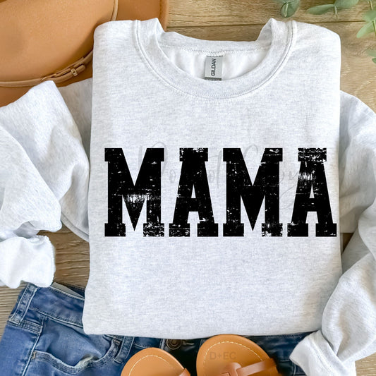 MAMA Black Distressed 1 Sweatshirt