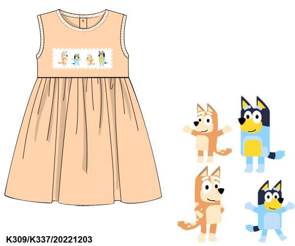 Favorite Dogs Smocked Dress PO45 - ETA late April