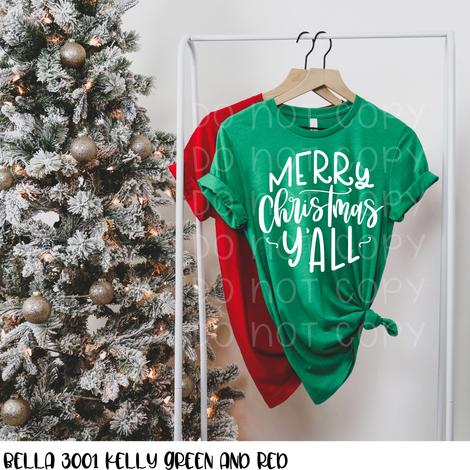 Merry Christmas Y'all (Adult & Toddler) Graphic Tee
