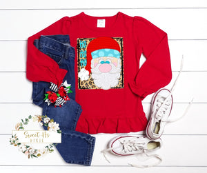 Ho Ho Ho Leopard Santa Kids Tee