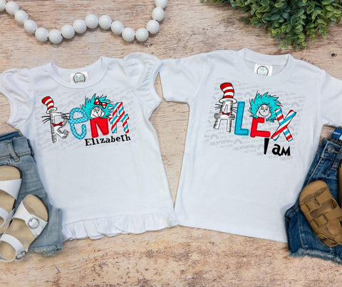 Kids Personalized Read Across America Character Tee