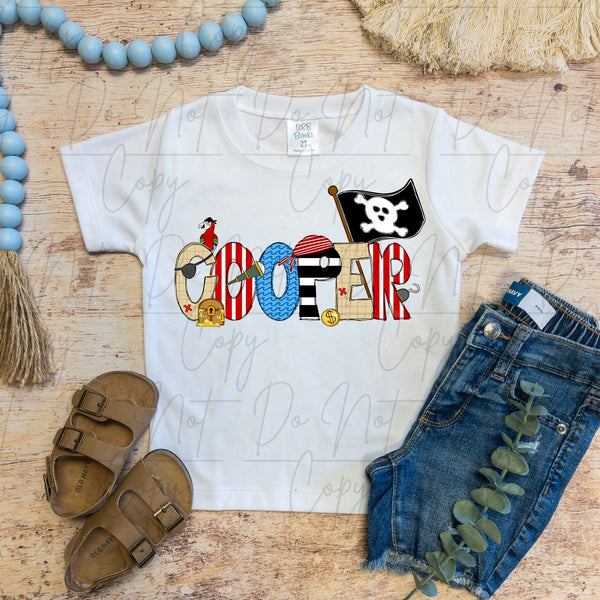 Personalized Pirate Name Tee