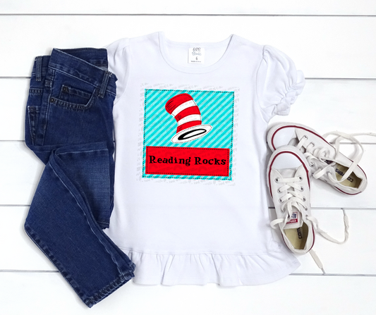 Kids Personalized Read Across America Hat Tee