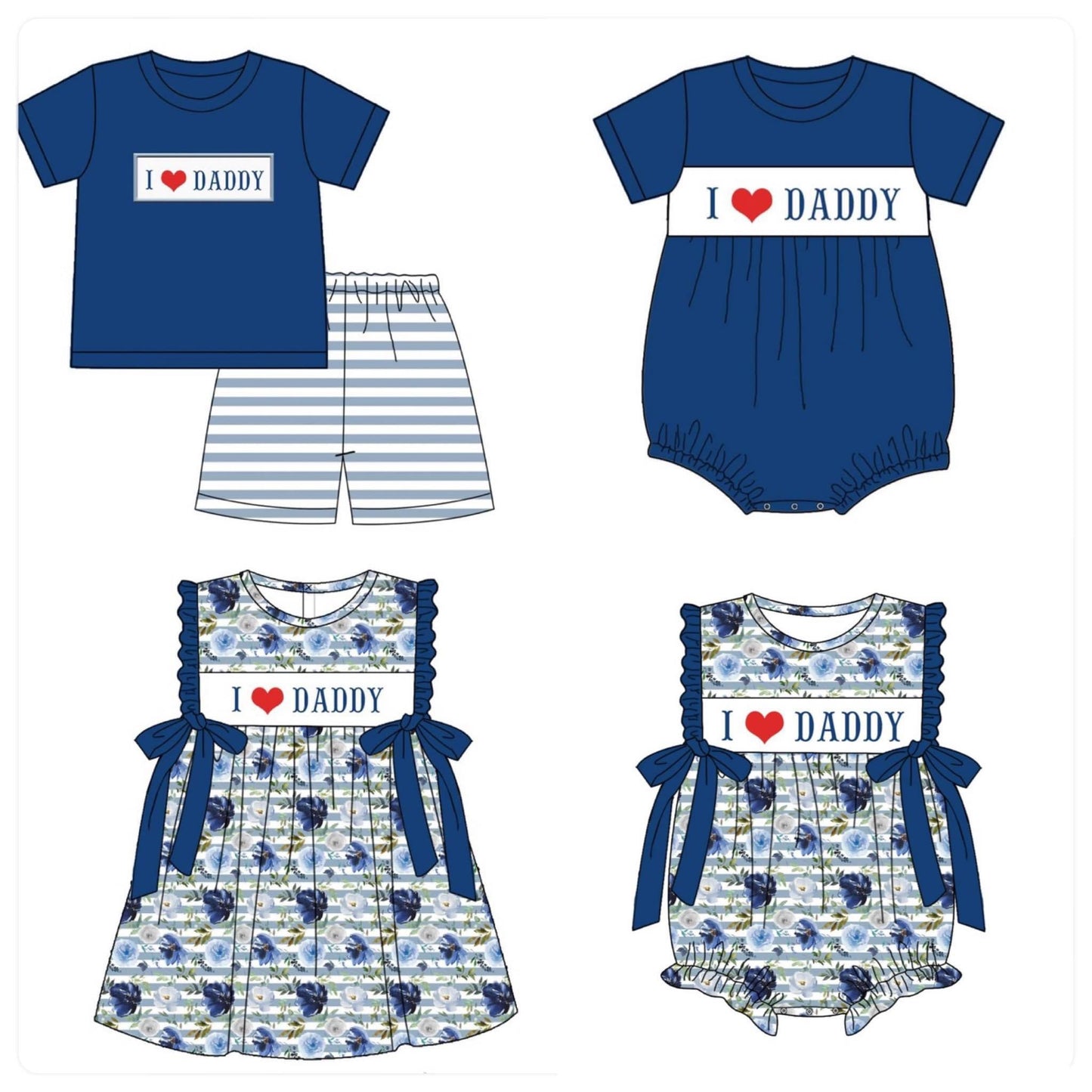 I ❤️ Daddy Appliqué Collection - ETA late May