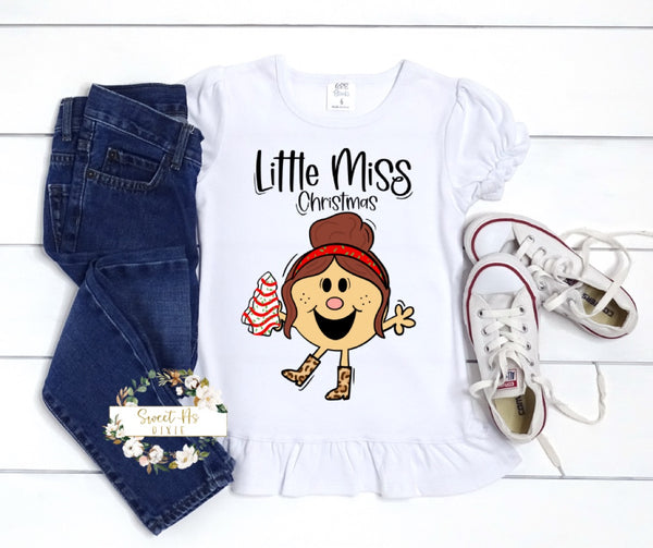 Little Miss Christmas Kids Graphic Tee
