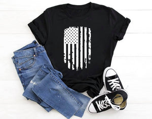 Distressed Flag Graphic Tee