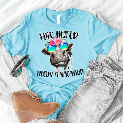 This Heifer Needs A Vacation Graphic Tee
